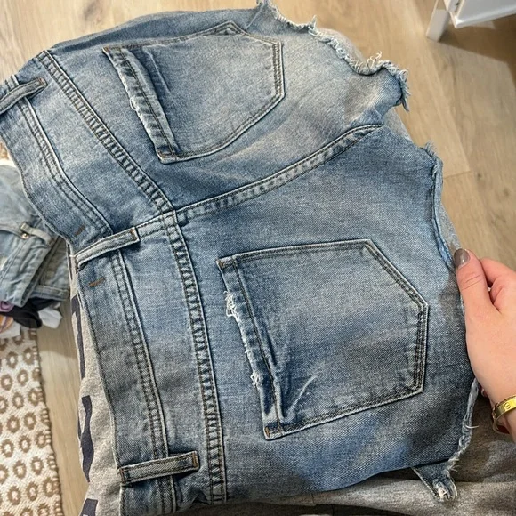 Free People Shark Bite Denim Jean Shorts - Picture 3 of 3